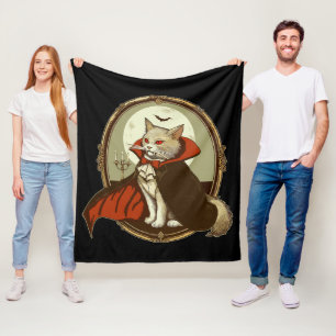 Couverture Polaire Chat d'Halloween, Comte Catula