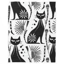 Chat égyptien - Motif noir et blanc