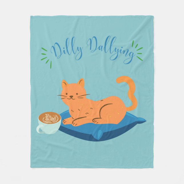 Couverture Polaire Chat orange Dallly (Devant)