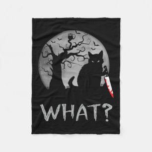Couverture Polaire Chat Quel Chat Noir Meurtrier Avec Costume Couteau