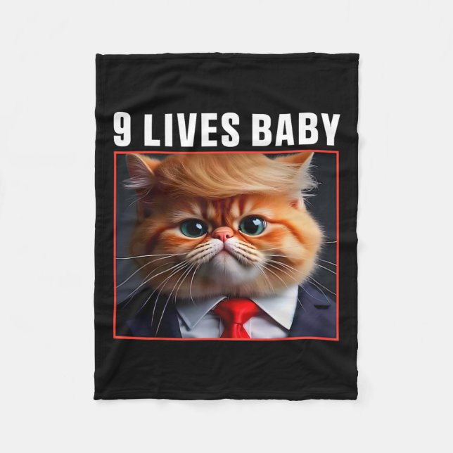 Couverture Polaire Chat Trump 9 Vit Bébé Drôle Vote Pour Trump Chats  (Devant)