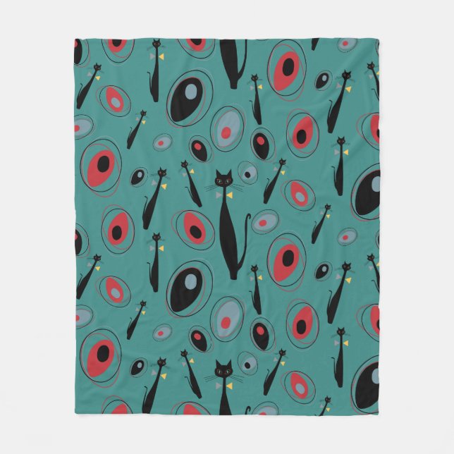 Couverture Polaire | Chats atomiques modernes du m (Devant)