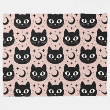 Chats noirs mignons et Halloween céleste