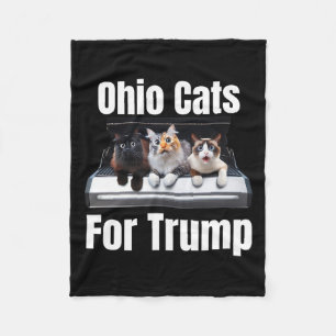 Couverture Polaire Chats Ohio Pour Trump - Chat Politique Drôle