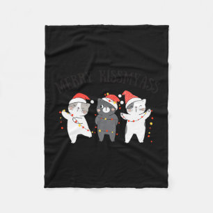 Couverture Polaire Chats sarcastiques amusants Joyeux pyjamas Kissmy 