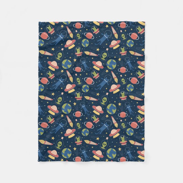 Couverture Polaire Chats spatiaux (Devant)