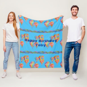 Couverture Polaire Chaud Air Balloon Aquarelle Boys Fleece Moyen tapi