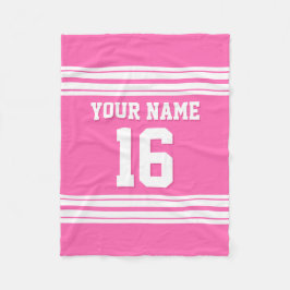 Couverture Polaire Chaud Rose White Sports Jersey