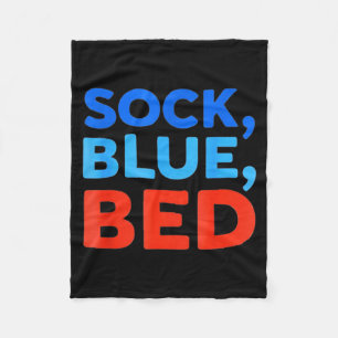 Couverture Polaire Chaussette Bleue Lit Mème Drôle
