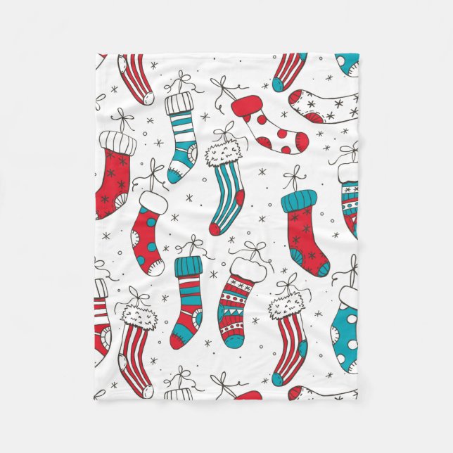 Couverture Polaire Chaussettes de Noël (Devant)