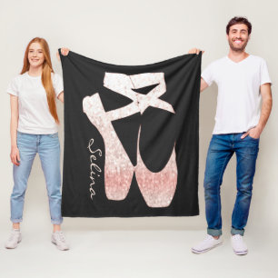 Couverture Polaire Chaussures de Ballet Rose Soft Gradient Personnali