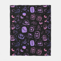 Chauves-souris et Eerie face Halloween Noir