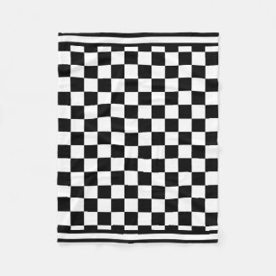 Couverture Polaire Checkered classique je saigne emballant le blanc