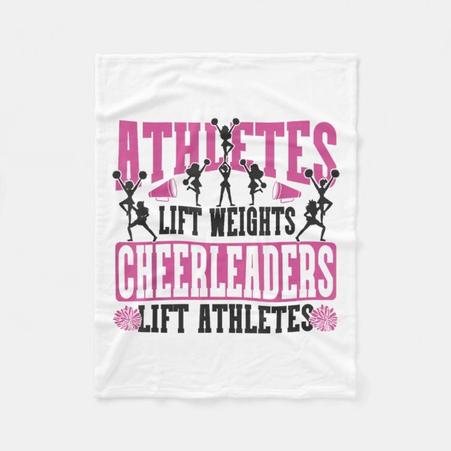 Couverture Polaire Cheer Cheerleading Athletes Lift Weights Cheerlead (Devant)