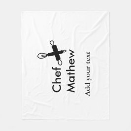 Couverture Polaire Chef cuisinier ajouter nom texte hommes cuisine bo