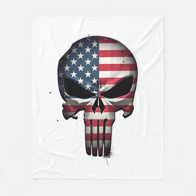 Couverture Polaire Chemise 4 juillet pour femmes hommes drapeau améri (Devant)