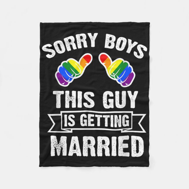 Couverture Polaire Chemise de célibataire Fête LGBT Fierté Gay Marié  (Devant)