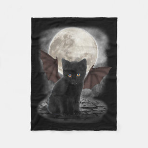 Couverture Polaire Chemise de chat chauve-souris gothique cadeaux drô