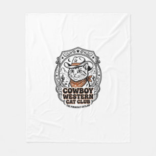 Couverture Polaire Chemise de l'amant de chat occidental Cowboy - Nou