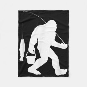 Couverture Polaire Chemise de pêche Bigfoot drôle Sasquatch et poisso