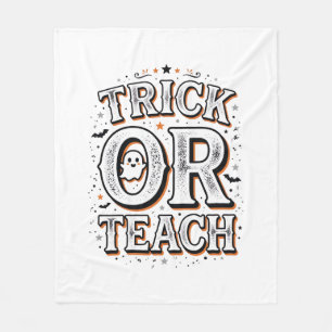 Couverture Polaire Chemise de professeur Halloween Trick Or Teach vin