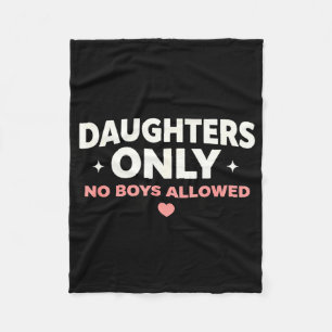 Couverture Polaire Chemise drôle de papa pour filles uniquement, pas 