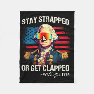 Couverture Polaire Chemise drôle du 4 juillet Washington Reste Attach
