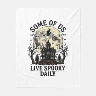 Couverture Polaire Chemise Halloween tous les jours avec lune hantée