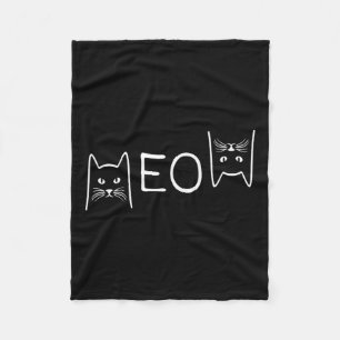 Couverture Polaire Chemise Meow Meow Meow Kitty Funny Chats Maman Et