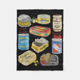 Couverture Polaire Chemise Sardines Poisson en Conserve Fille Tomate