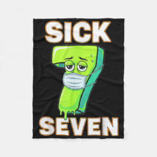 Couverture Polaire Chemise Sick Seven Meme Six Sept Blague Amusante D