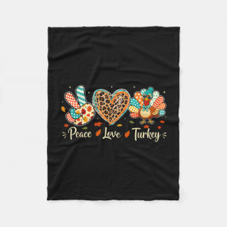 Couverture Polaire Chemises femmes paix amour dinde joyeux thanksgivi