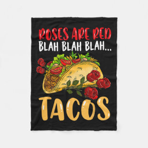Couverture Polaire Chemises Tacos Roses Sont Rouges Bla Bla Bla Chemi