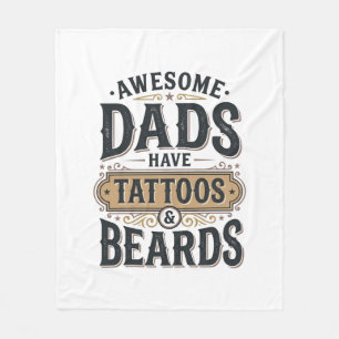 Couverture Polaire Chemises Vintage pour Papas Géniaux avec Tatouages