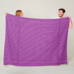 Couverture Polaire Chèques Noirs Et Blancs Roses,
