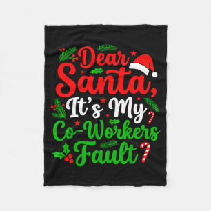 Couverture Polaire Cher Père Noël C'est La Faute De Mes Collègues Drô