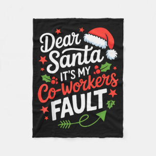 Couverture Polaire Cher Père Noël C'est La Faute De Mes Collègues Drô