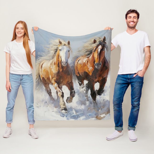 Couverture Polaire Cheval (En situation)