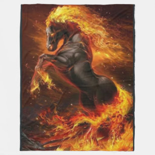 COUVERTURE POLAIRE CHEVAL À FEU