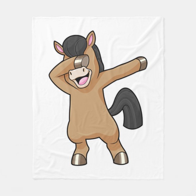 Couverture Polaire Cheval à Hip hop Dance Dab (Devant)