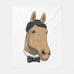 Couverture Polaire Cheval en Gentleman avec cravate de Bow