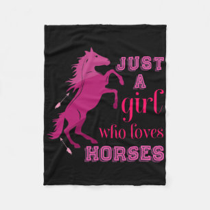 Couverture Polaire Cheval Filles Cadeau Femme Juste Une Fille Qui Aim