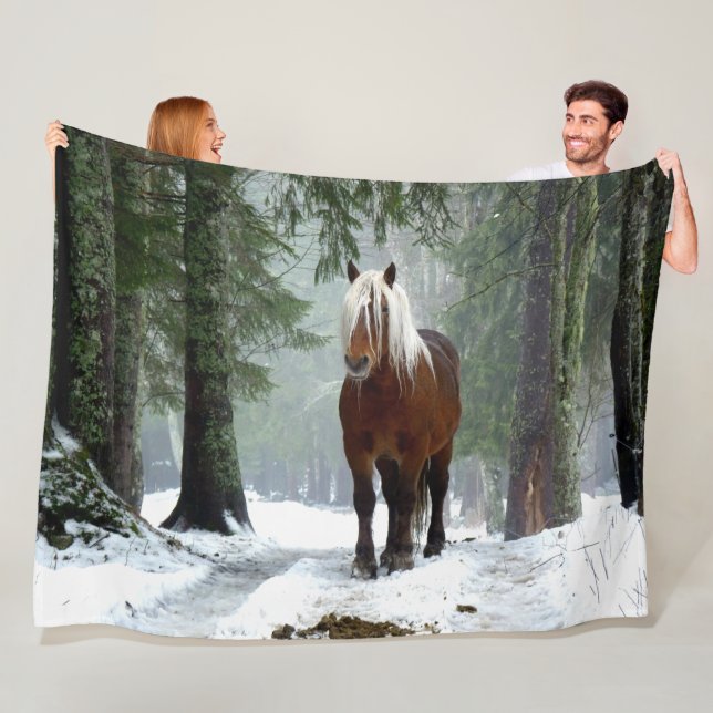 COUVERTURE POLAIRE CHEVAL FORESTIER (En situation)