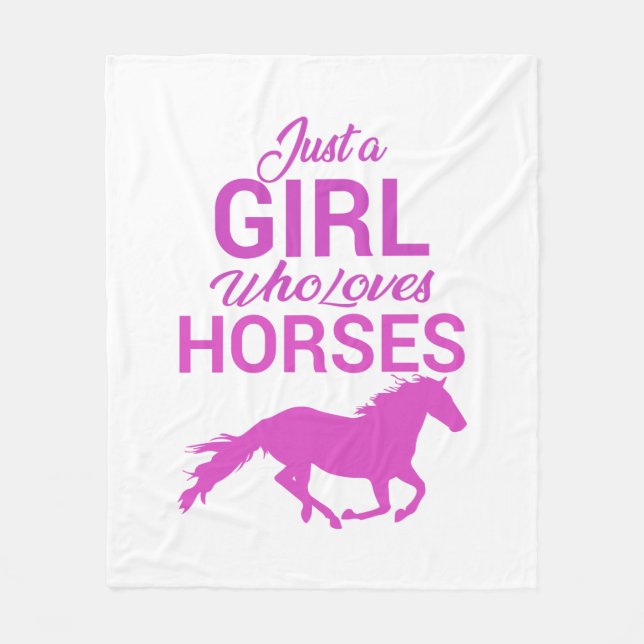 Couverture Polaire Cheval Gallop Une Fille Qui Aime Les Chevaux (Devant)