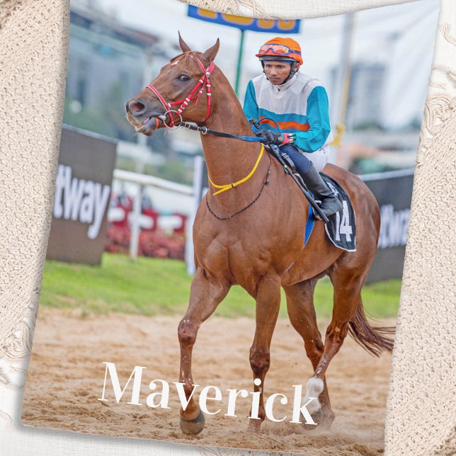 Couverture Polaire Cheval Lover Personnalisé Equestrial Photo pour an (Créateur téléchargé)