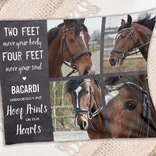 Couverture Polaire Cheval Mémoriaux Equine Keepsaké Photo Collage