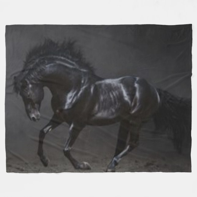COUVERTURE POLAIRE CHEVAL NOIR (Devant (Horizontal))