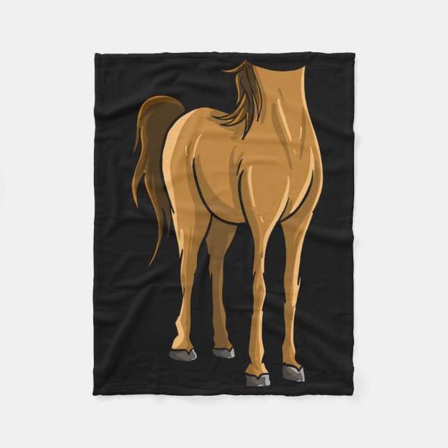 Couverture Polaire Cheval sans tête cool Halloween Costume drôle Lazy (Devant)