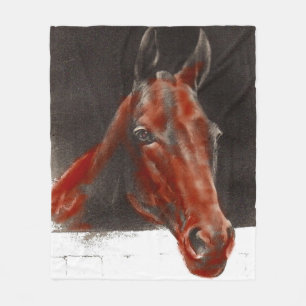 Couverture Polaire cheval sympathique