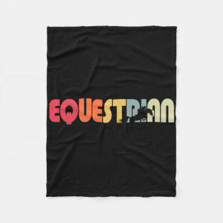 Couverture Polaire Cheval Vintage Rétro équitation Cheval Lover Eques